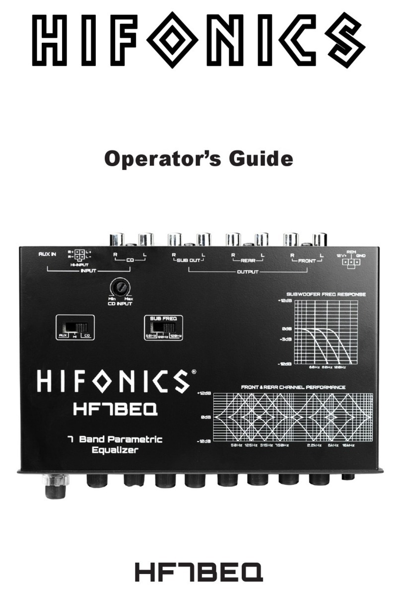 Hifonics HF7BEQ Operator's guide