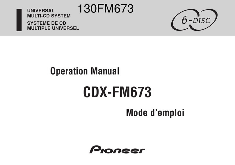 Pioneer CDX-FM673 Operation manual Pioneer CDX-FM673 Operation manual