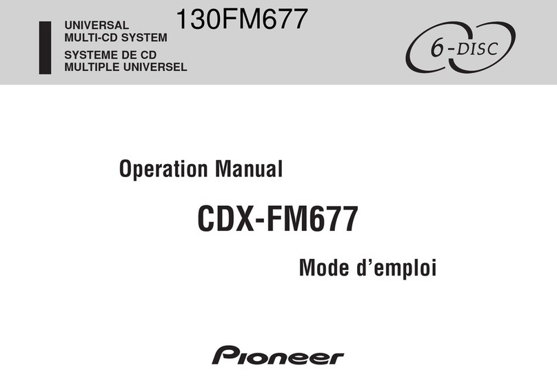 Pioneer CDX-FM677 Operation manual