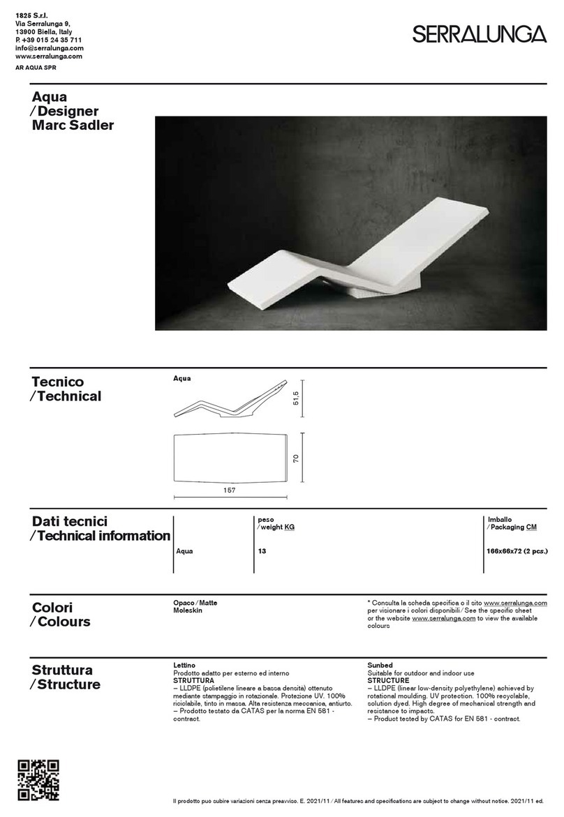 Serralunga Aqua Lounger quick start guide Serralunga Aqua Lounger quick start guide