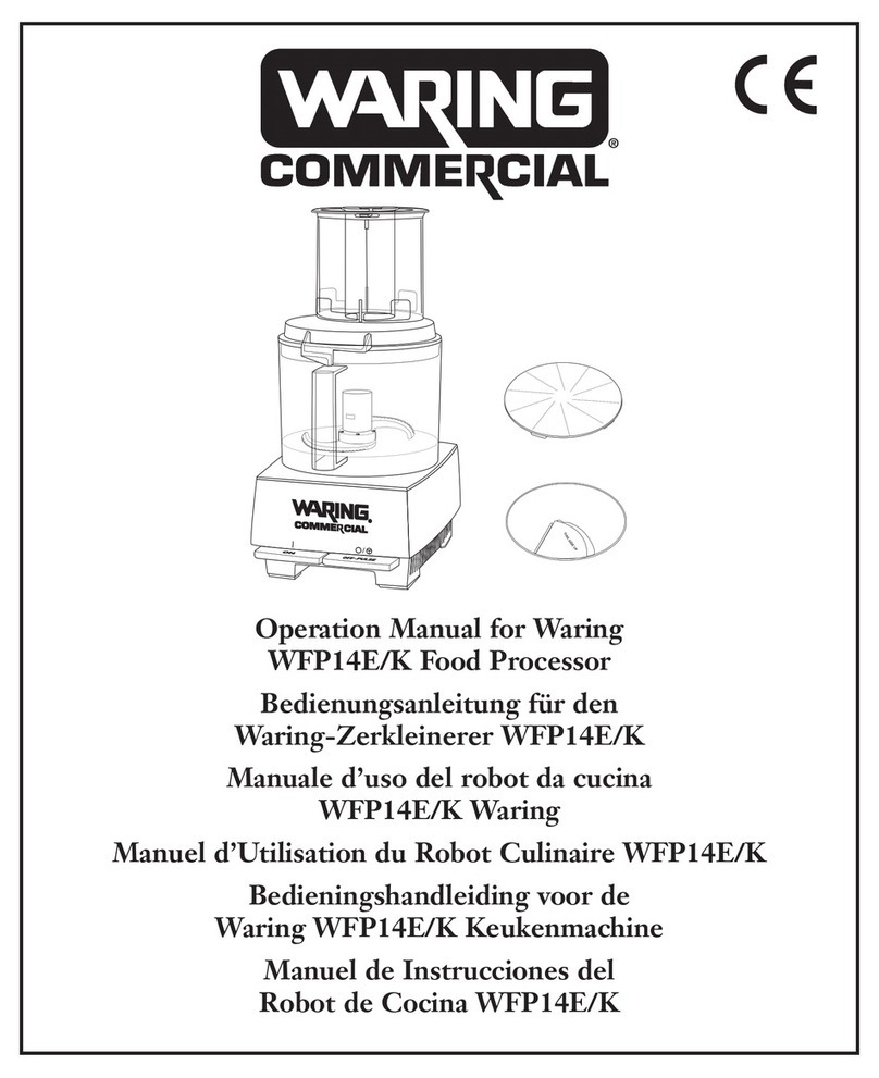 Waring WFP14E User manual Waring WFP14E User manual