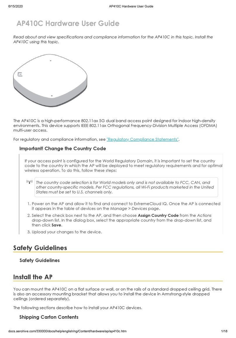 Aerohive AP410C Hardware user's guide