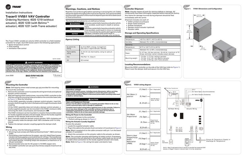 Trane Tracer VV551 User manual