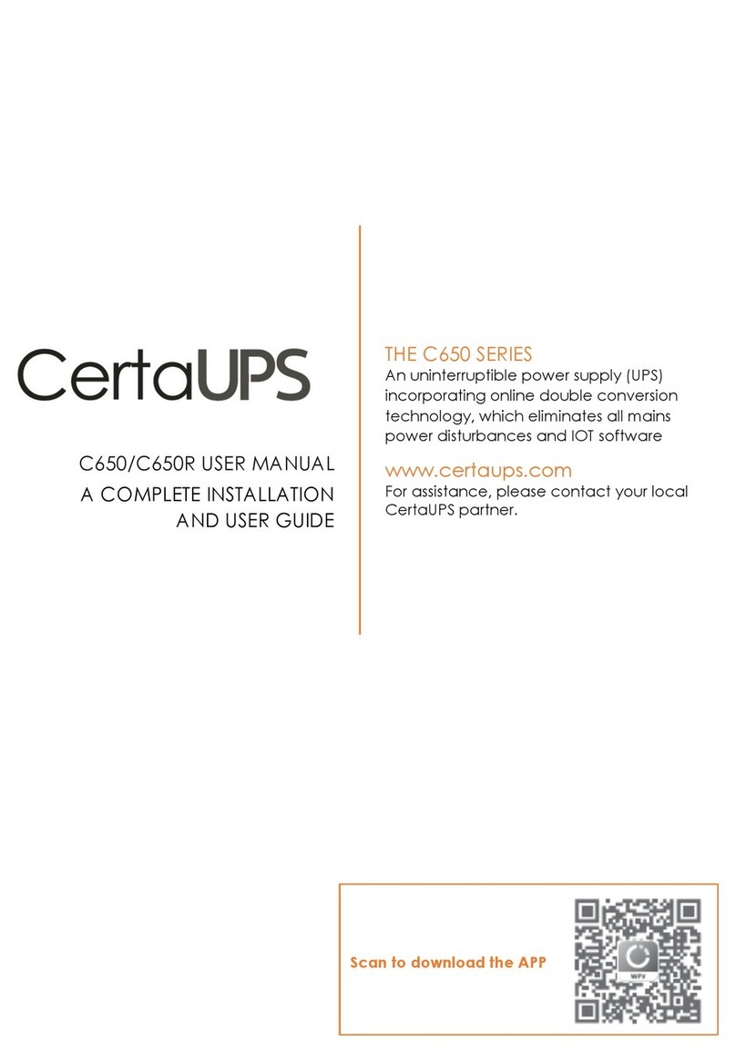 CertaUPS C650 user manual