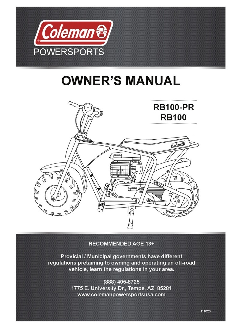 Coleman Powersports RB100-PR 2017 User manual Coleman Powersports RB100-PR 2017 User manual