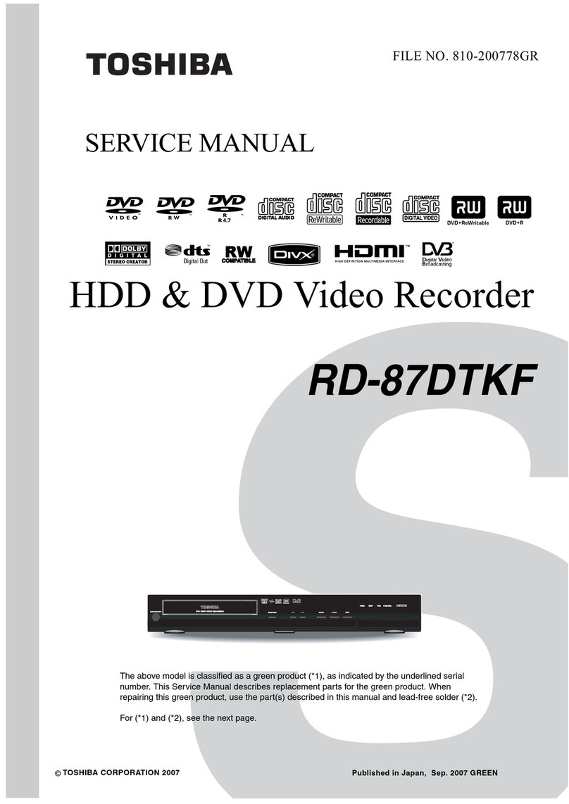 Toshiba RD-87DTKF Service manual