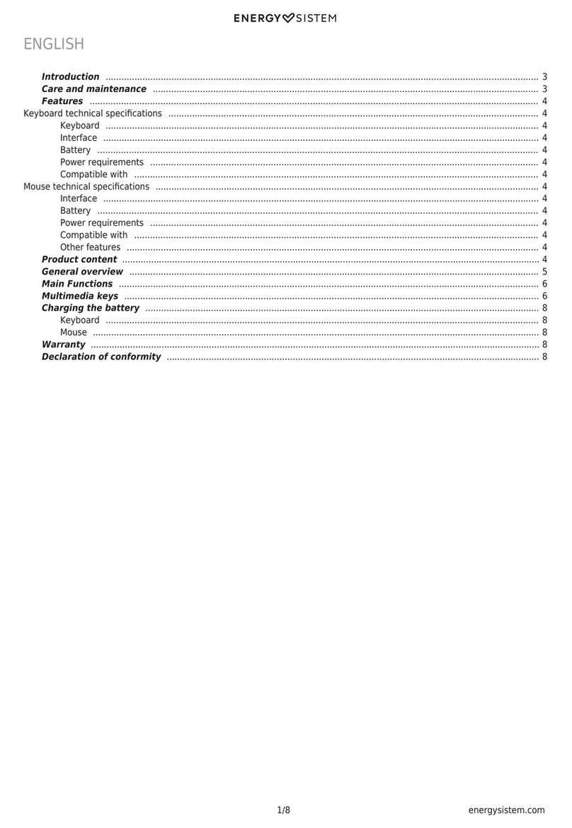ENERGY SISTEM Office Wireless Set 3 Silent user manual ENERGY SISTEM Office Wireless Set 3 Silent user manual