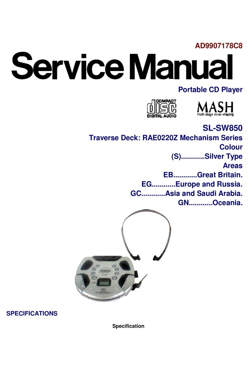 Panasonic SLSW850 - PORT. CD PLAYER User manual