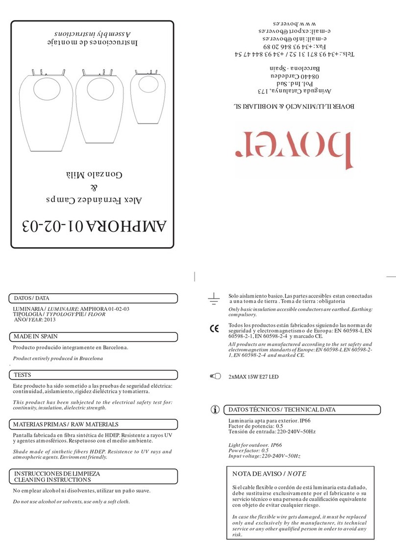 bover AMPHORA Series Assembly instructions