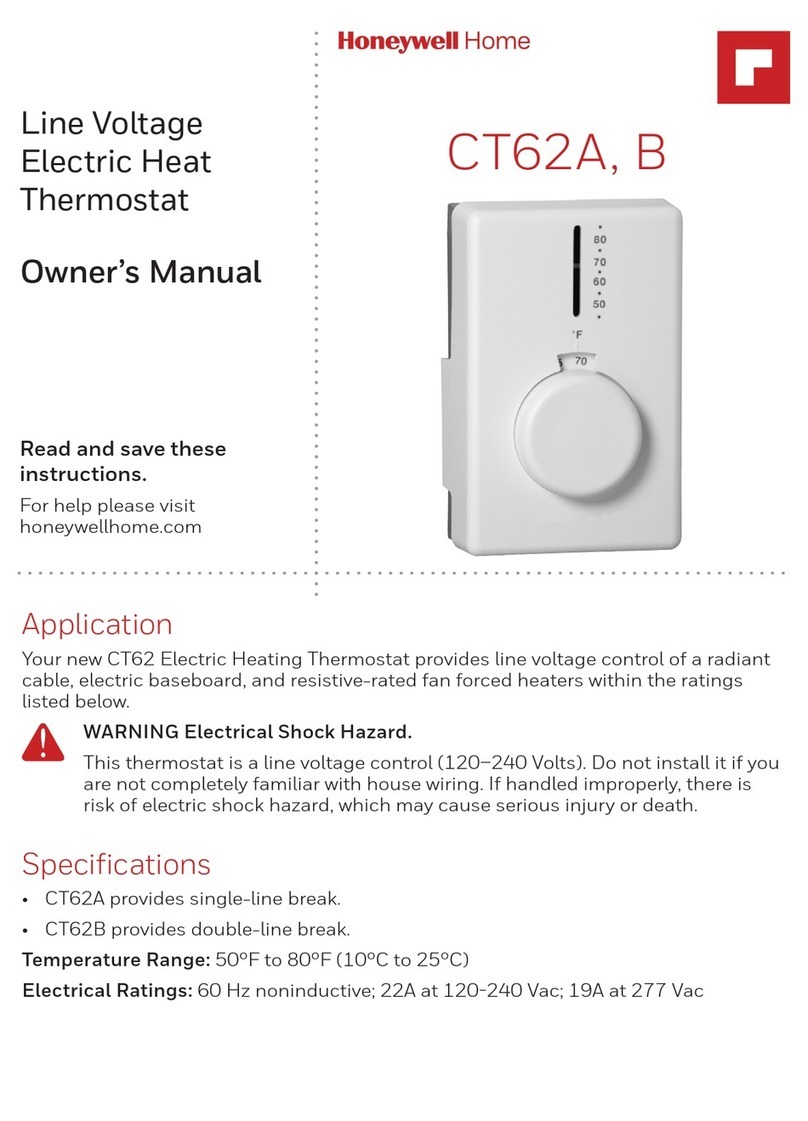 Honeywell Home CT62A User manual