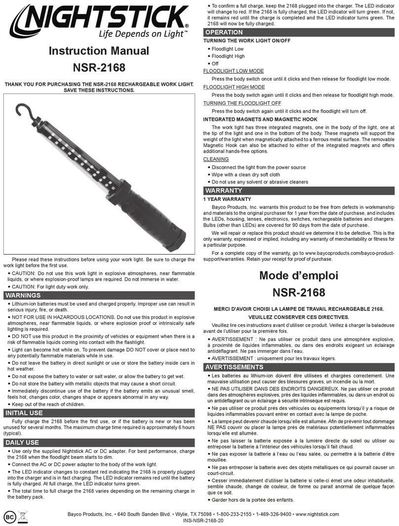 Night Stick NSR-2168BL instruction manual