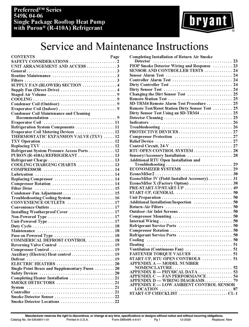 Bryant Preferred 549K 04-06 Installation and user guide