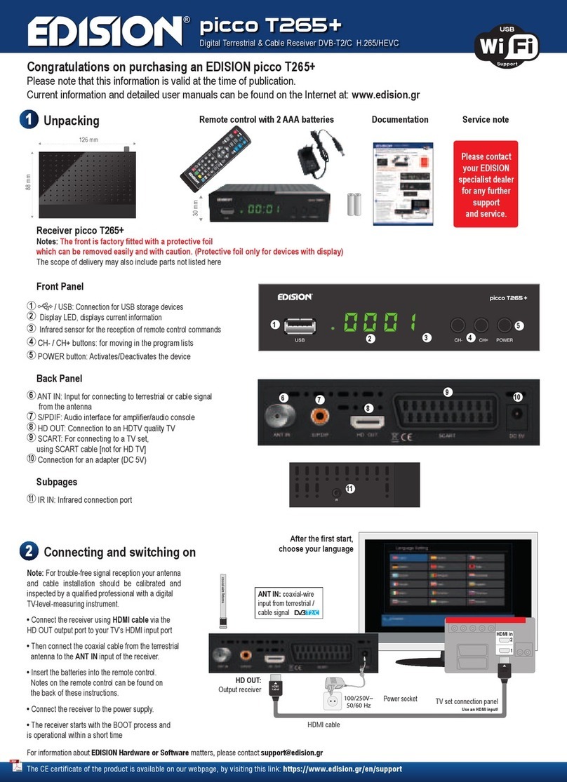 Edision picco T265 Plus User manual