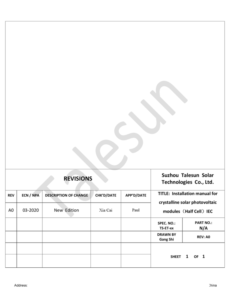 TALESUN TS-ET- Series installation manual