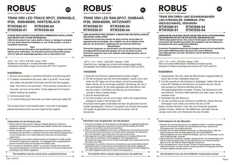 LED Group Robus RTM3540-01 manual LED Group Robus RTM3540-01 manual