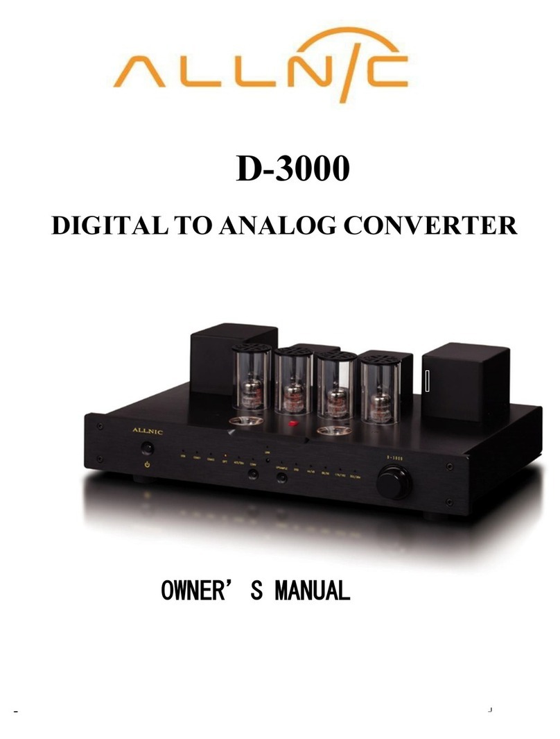 ALLNIC AUDIO D-3000 owner's manual