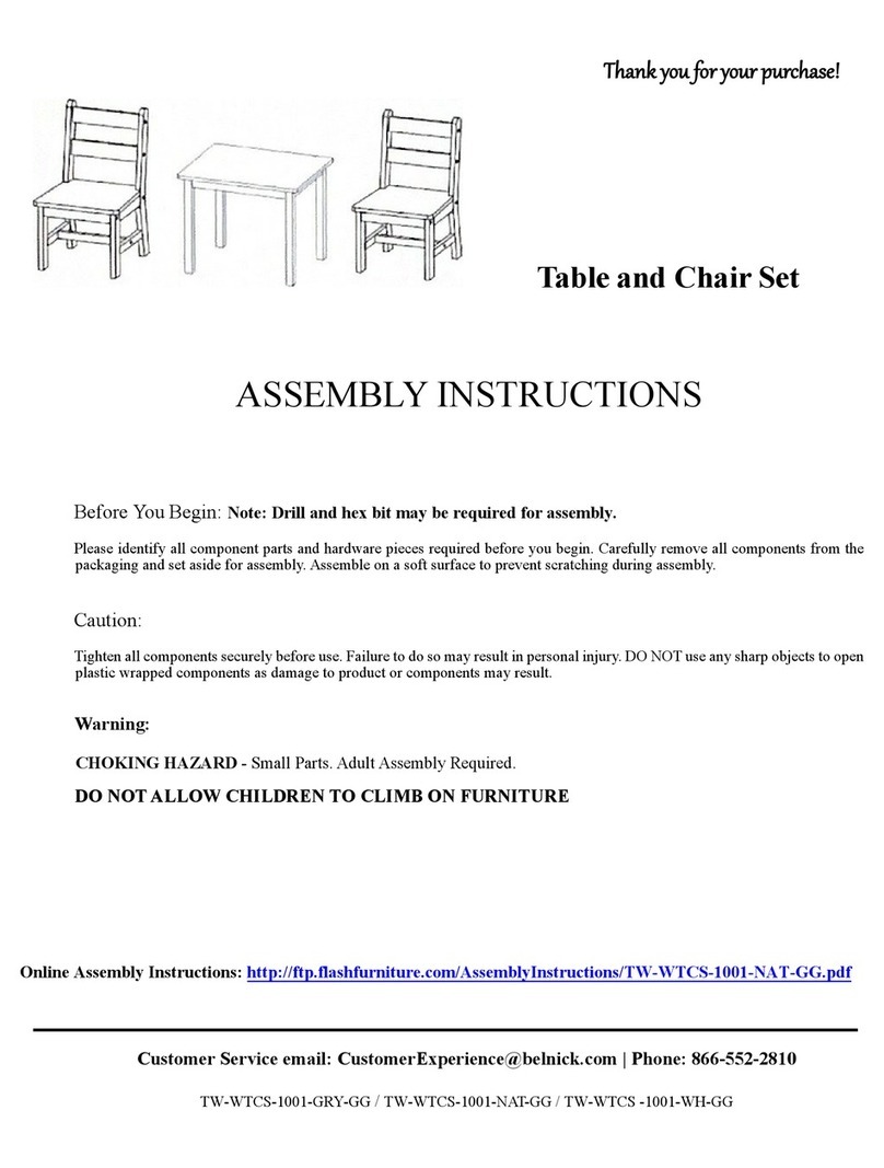 Flash Furniture TW-WTCS-1001-NAT-GG Assembly instructions Flash Furniture TW-WTCS-1001-NAT-GG Assembly instructions
