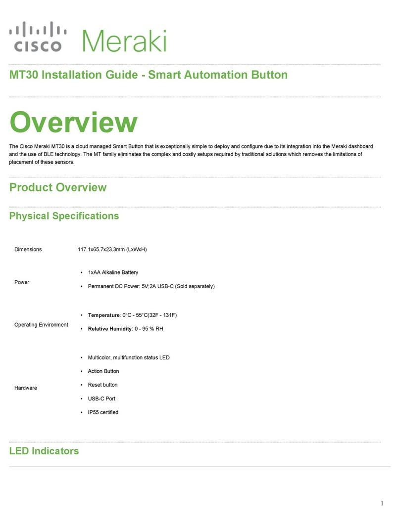 Cisco MERAKI MT30 installation guide Cisco MERAKI MT30 installation guide