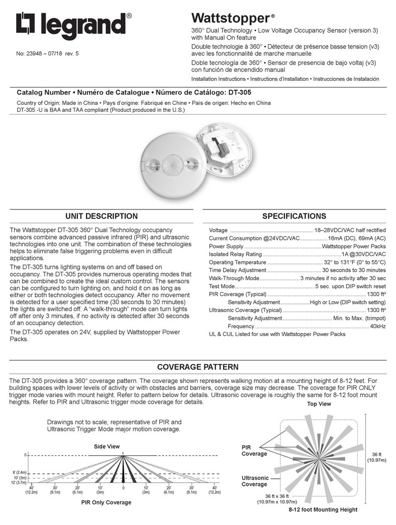 LEGRAND Wattstopper DT-305 User manual