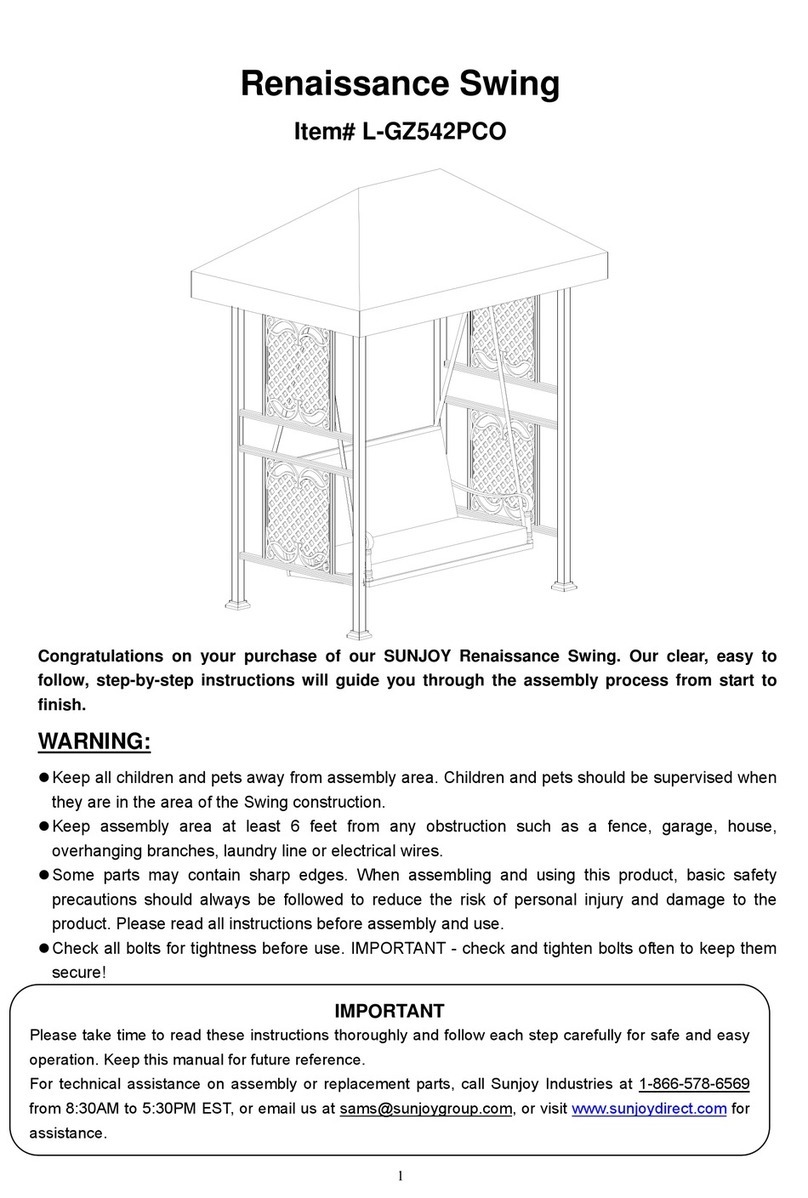 Sunjoy Renaissance L-GZ542PCO User manual Sunjoy Renaissance L-GZ542PCO User manual