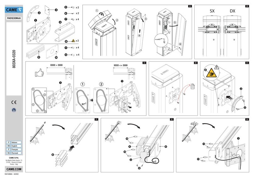 CAME 803XA-0320 User manual