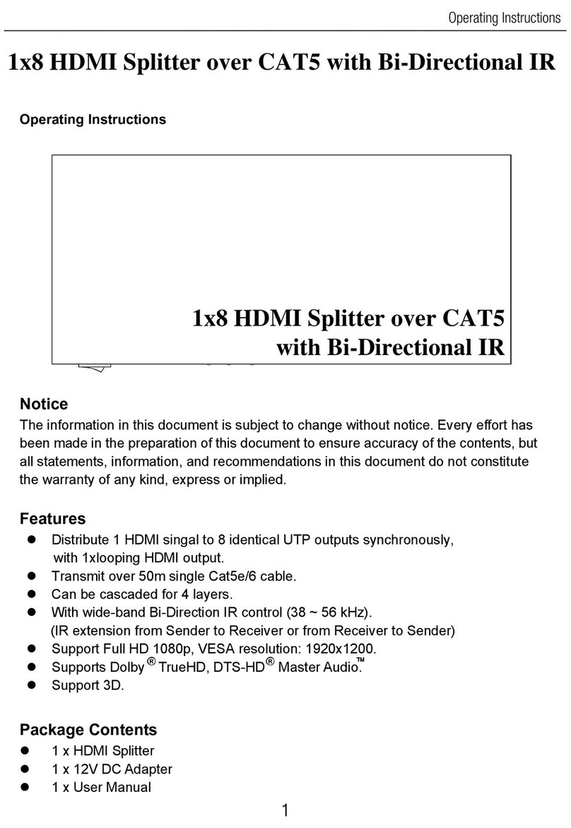 WolfPack HDTVSX-SPE108 User manual