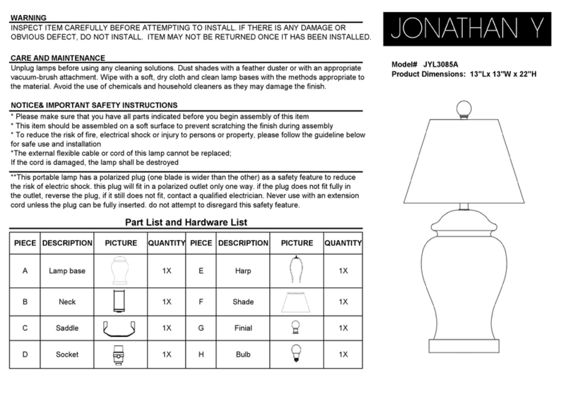 JONATHAN Y JYL3085A quick start guide