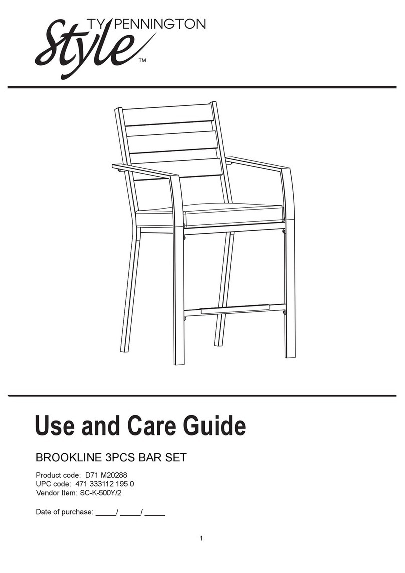 Ty Pennington Style BROOKLINE D71 M20288 Use and care guide