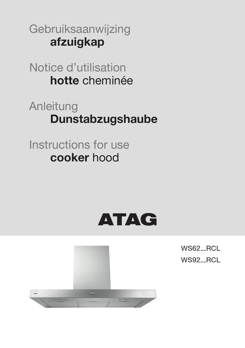 Atag WS62 RCL Series Instructions for use