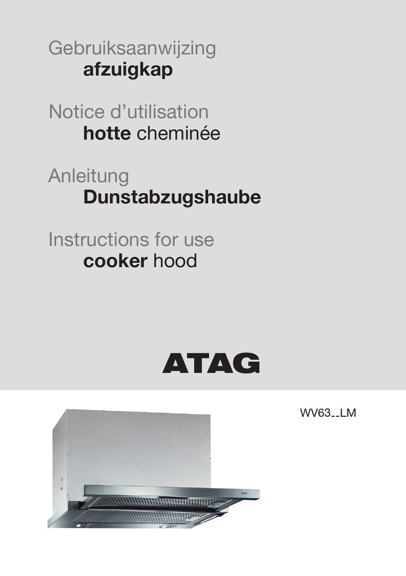 Atag WV63 LM Series Instructions for use