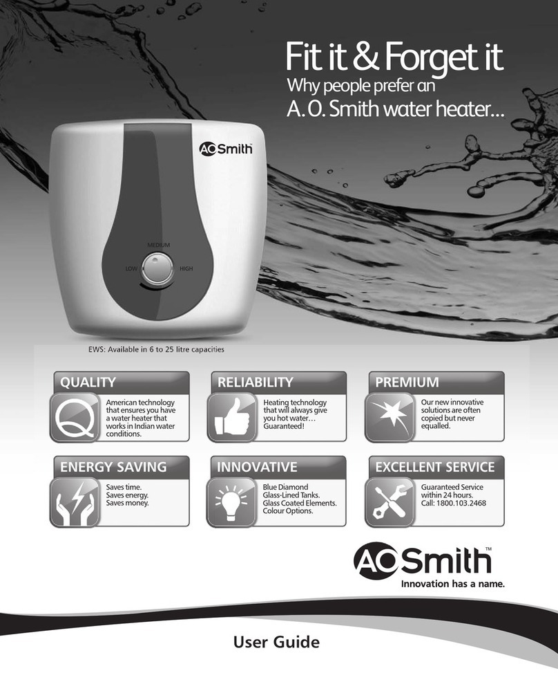 A.O. Smith EWS 6 User manual