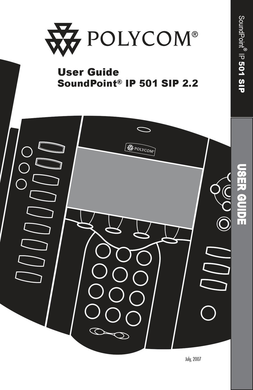 Polycom SoundPoint IP 501 SIP 2.2 User manual Polycom SoundPoint IP 501 SIP 2.2 User manual