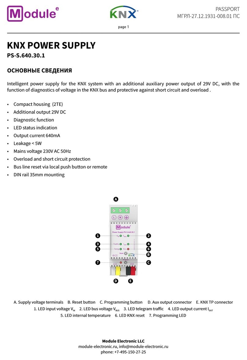 Modulex KNX PS-S.640.30.1 quick start guide