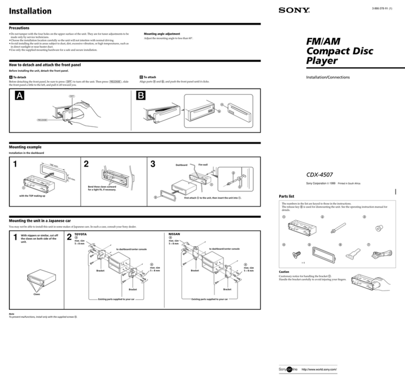 Sony CDX-4507 Product guide
