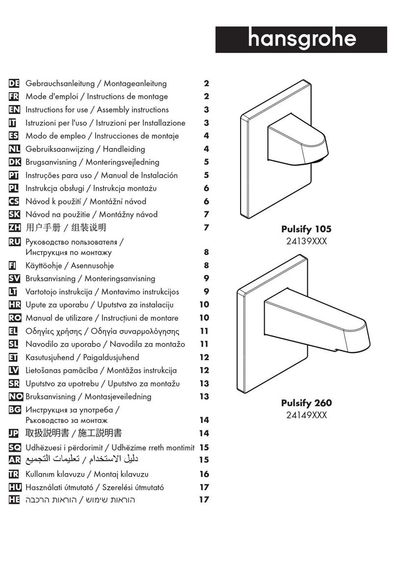 Hans Grohe Pulsify 105 24139 Series Instructions for use/assembly instructions