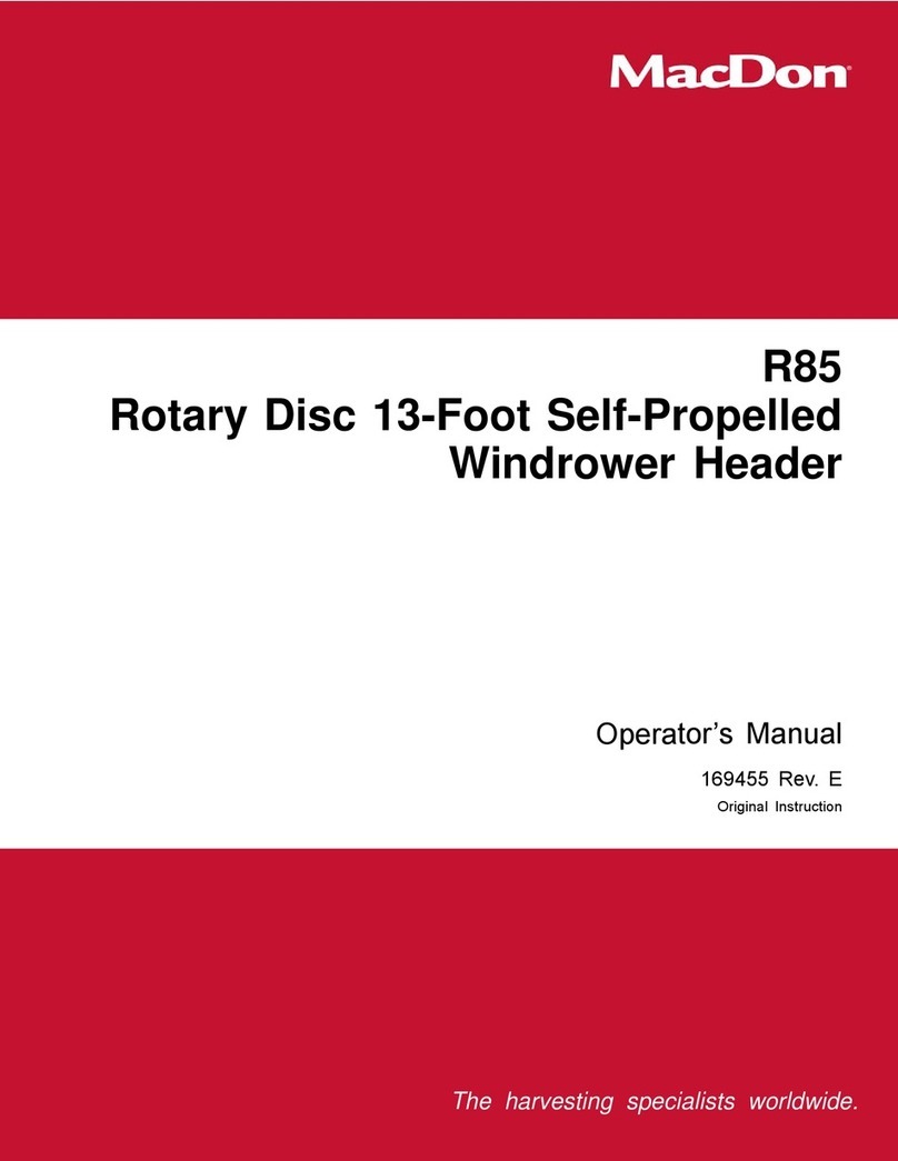 MacDon R85 User manual