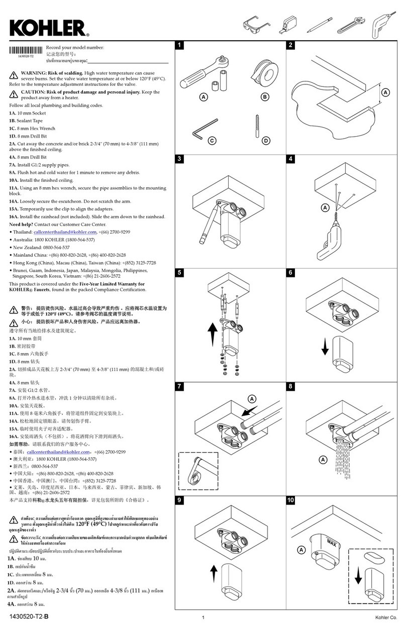 Kohler STATEMENT K-26325T-CP User manual