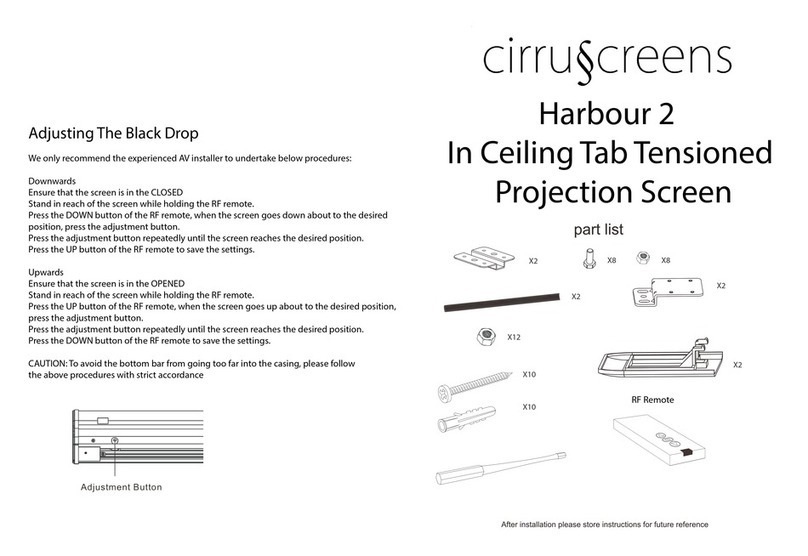 Cirrus Screens Harbour 2 quick start guide Cirrus Screens Harbour 2 quick start guide