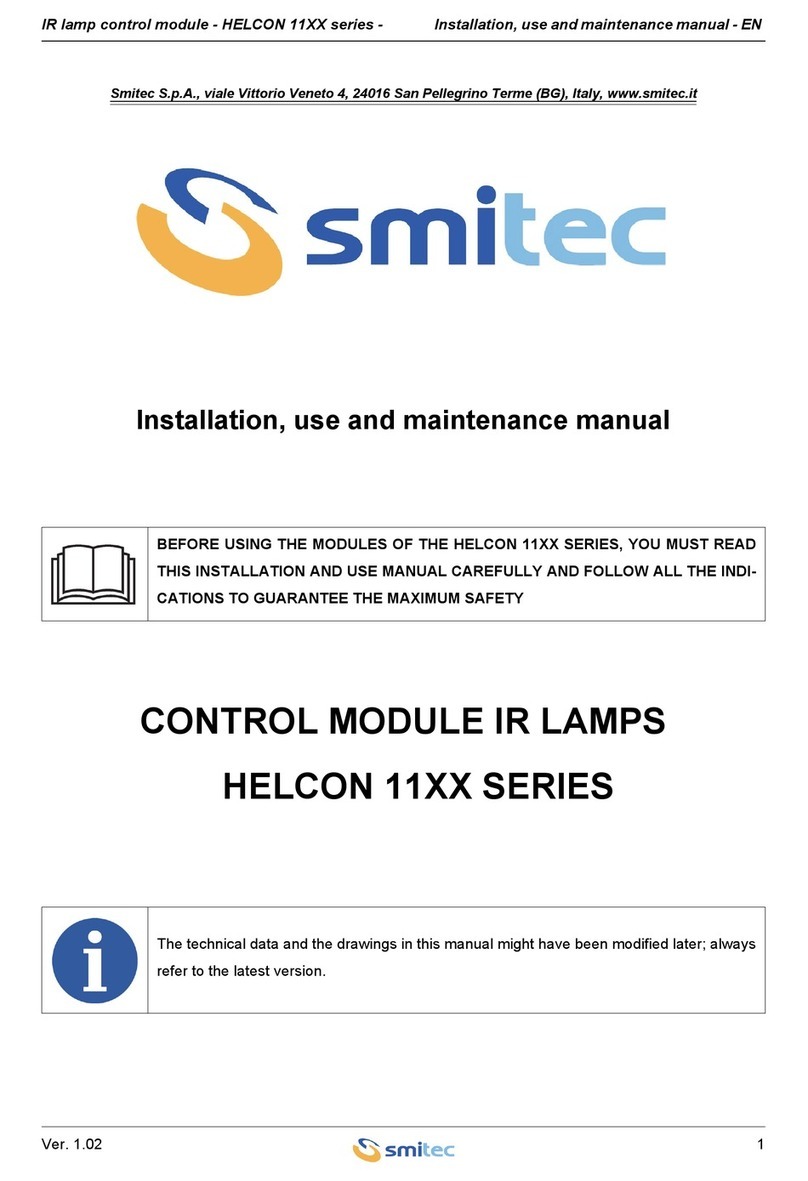 Smitec HELCON 10 Series Installation, use & maintenance manual