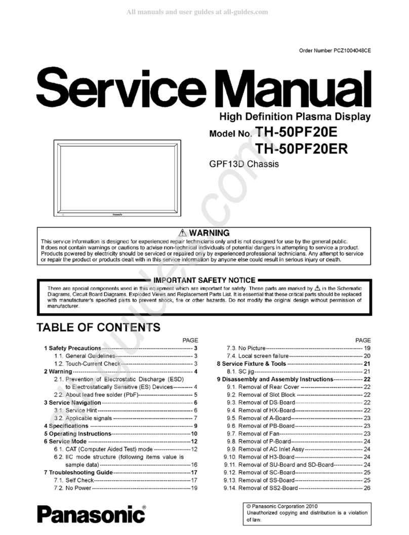 Panasonic TH-50PF20E User manual