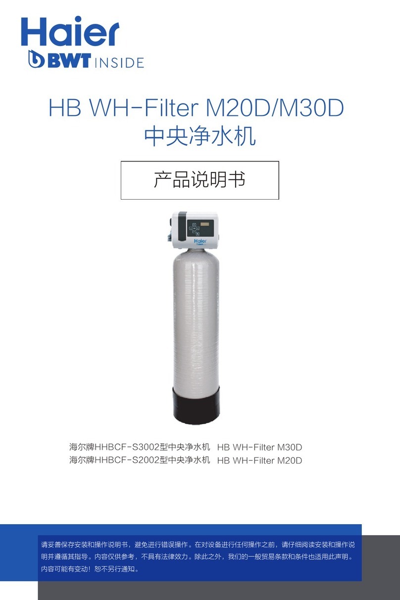 BWT Haier HB WH-Filter M30D User manual