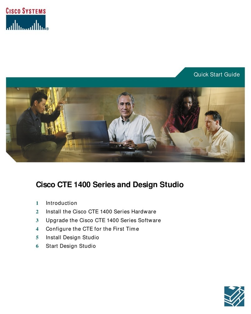 Cisco CTE 1400 Series User manual Cisco CTE 1400 Series User manual