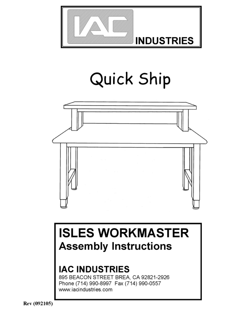IAC INDUSTRIES Quick Ship ISLES WORKMASTER User manual