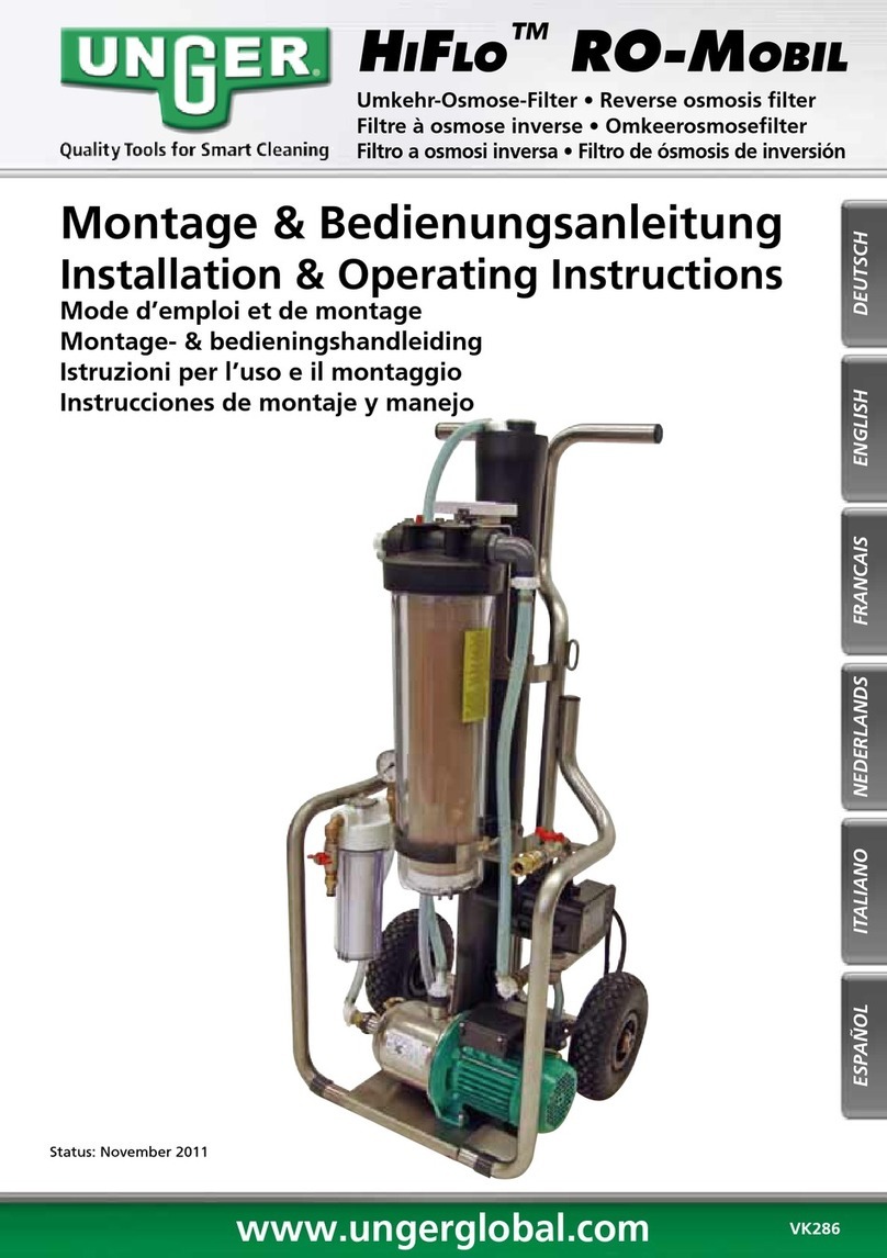 unGer HiFlo RO-Mobil Installation & operating instructions