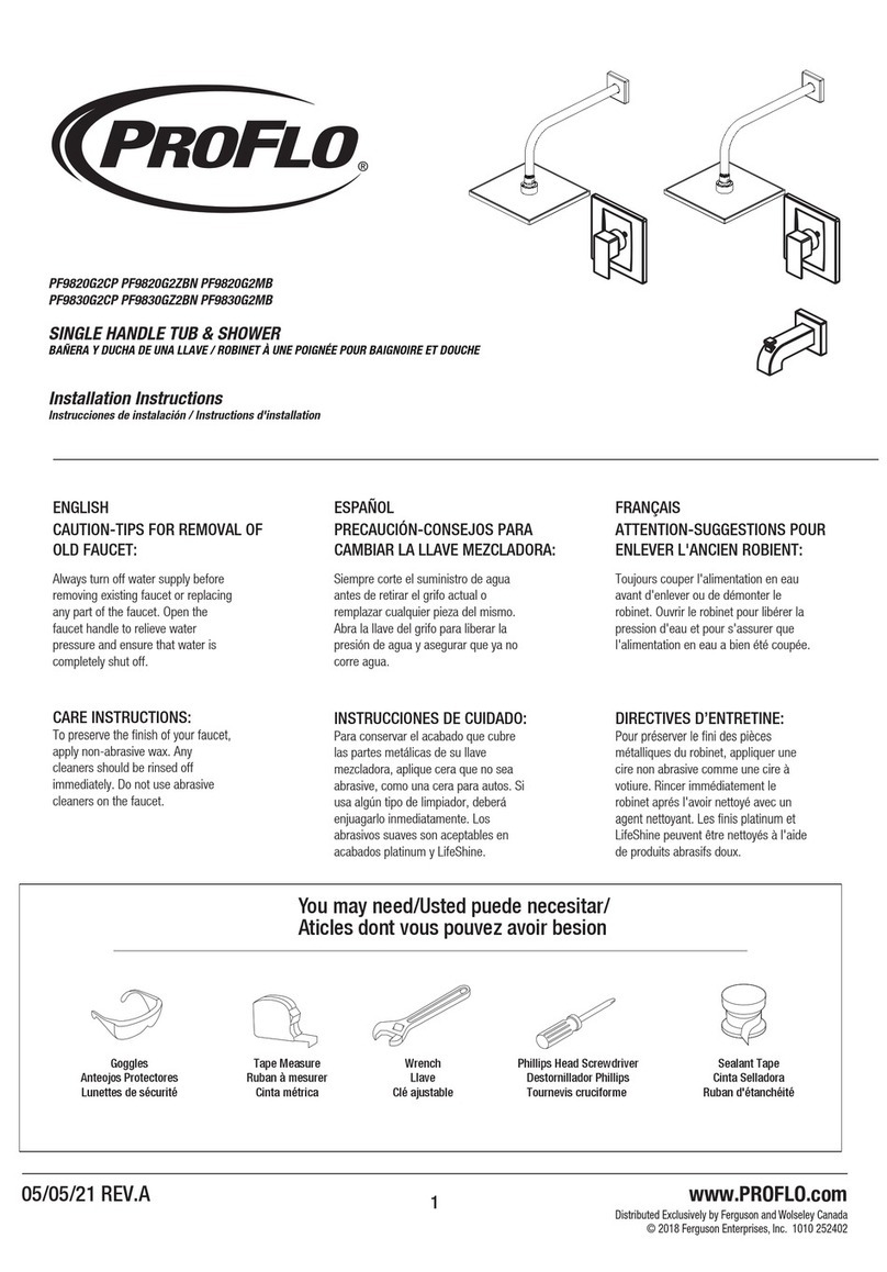 ProFlo Kelper PF9820G2CP User manual