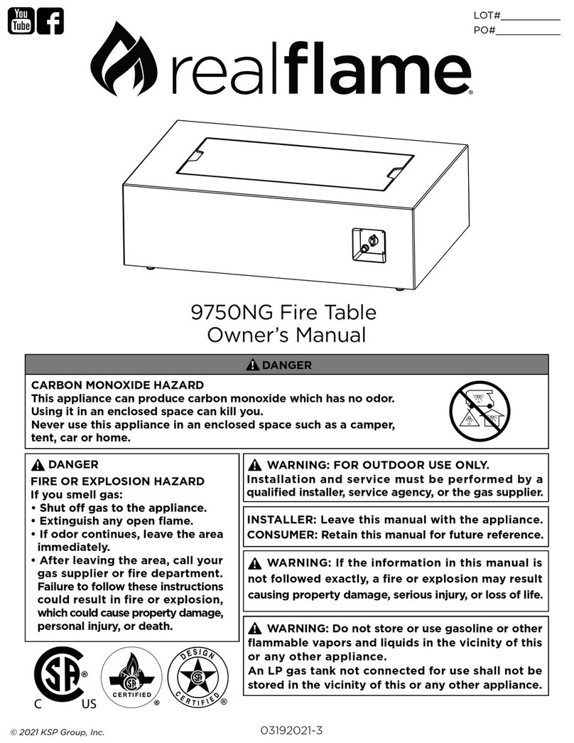 RealFlame Baltic 9750NG User manual RealFlame Baltic 9750NG User manual
