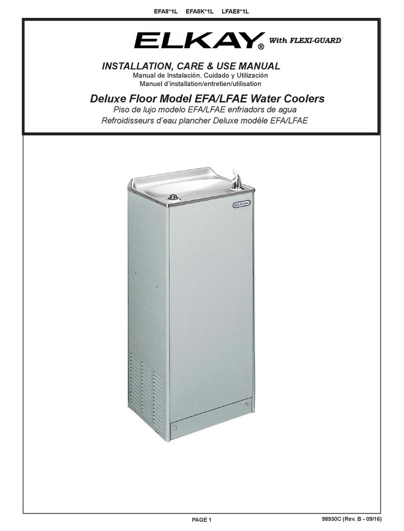 Elkay Deluxe EFA8 1L Series Installation manual