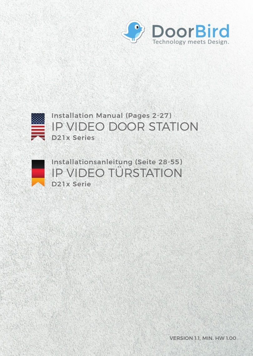 DoorBird D21 Series installation manual