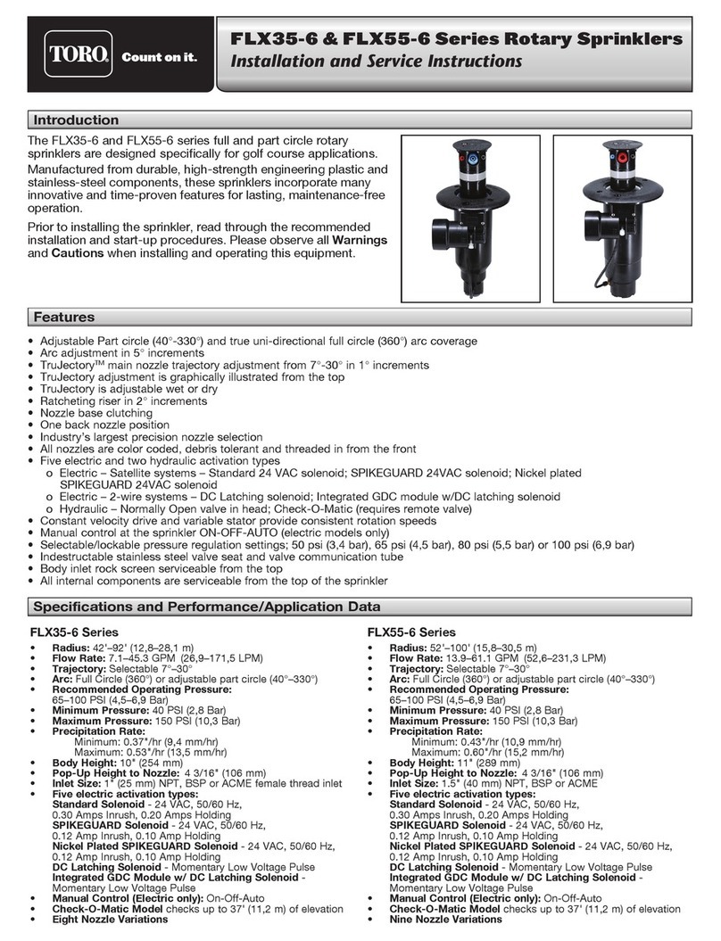 Toro FLX35-6 Series Quick guide