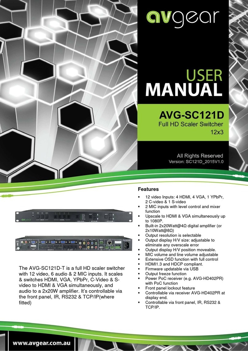 AVGear AVG-SC121D user manual